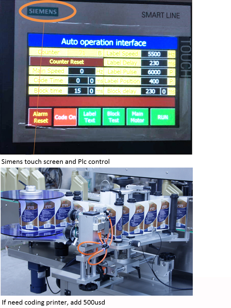 Double Sids Chai nhãn máy tự động